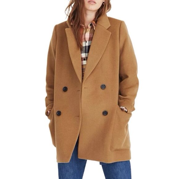 Madewell Hollis Double-Breasted Wool Blend Coat - Picture 2 of 5